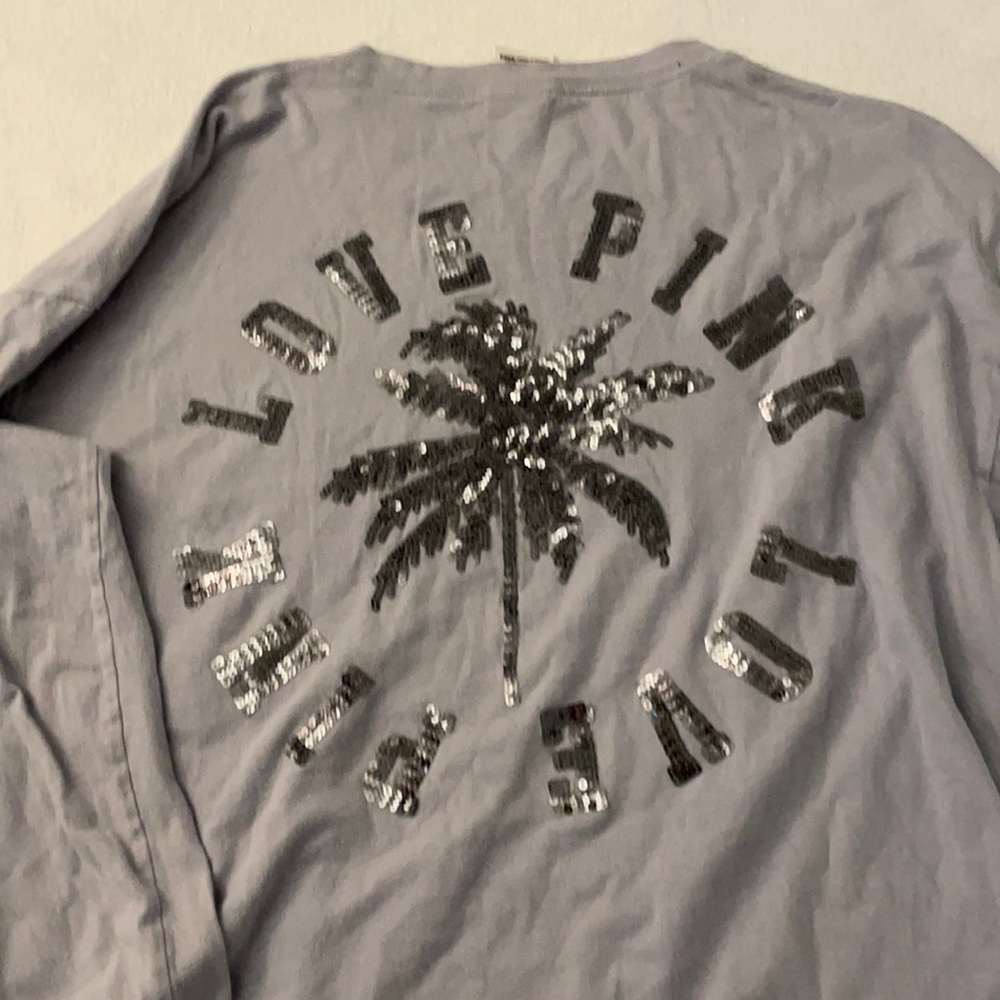 PINK Victorias Secret Sequin Long Sleeve Shirt